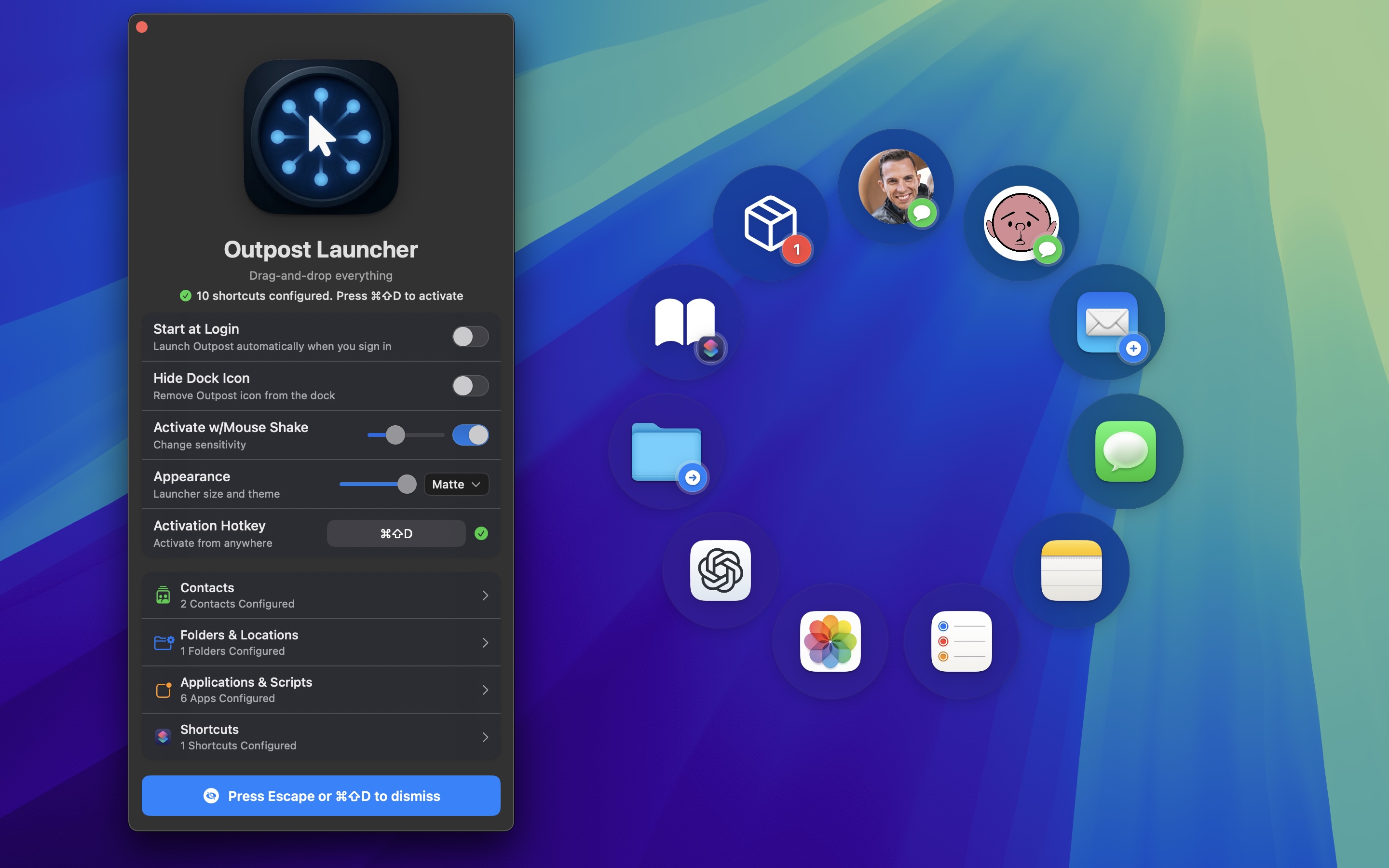 Drag and drop files to destinations